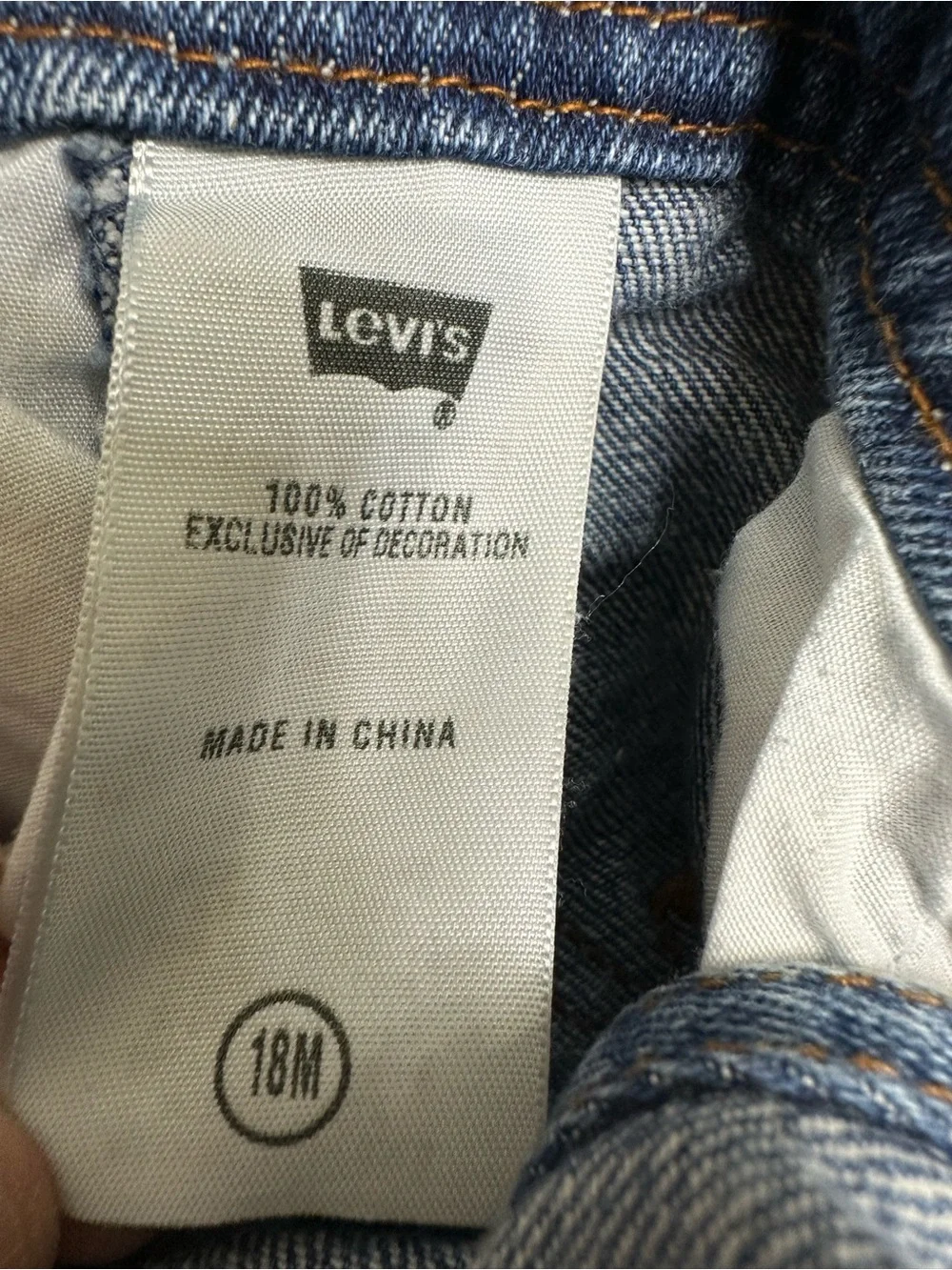 Levi's Classic Indigo Kids Denim Overalls-Size 18M